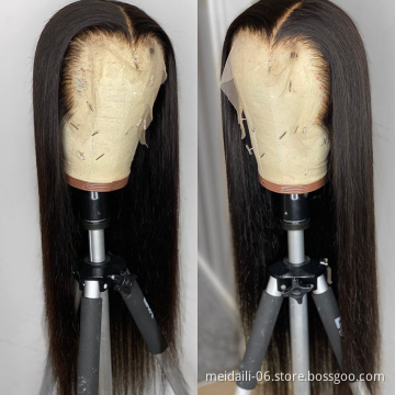 Brazilian Straight Lace Front Wig With Baby Hair Remy 100% Human Hair 13x4 Lace Frontal Wigs For Black Women